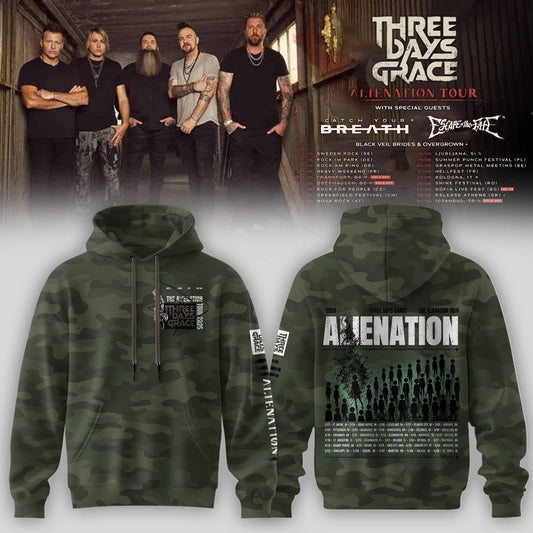 THREE DAYS GRACE – ALIENATION TOUR 2026 OFFICIAL HOODIE COLLECTION