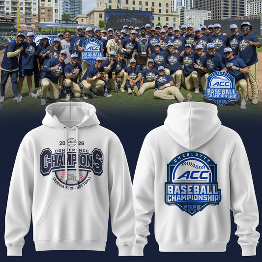 .GT.Yellow Jackets 2026 ACC Tournament & Regular Season Back2Back Champions Hoodie