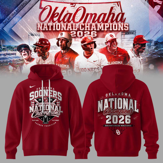 Oklahoma Sooners Baseball 2026 National Champions Hoodie