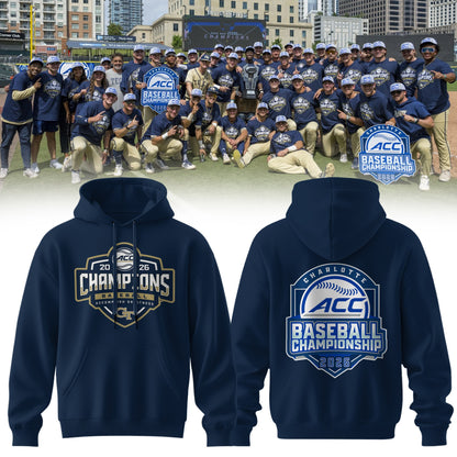 .GT.Yellow Jackets 2026 ACC Tournament & Regular Season Back2Back Champions Hoodie