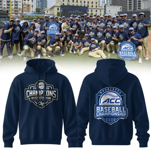 .GT.Yellow Jackets 2026 ACC Tournament & Regular Season Back2Back Champions Hoodie