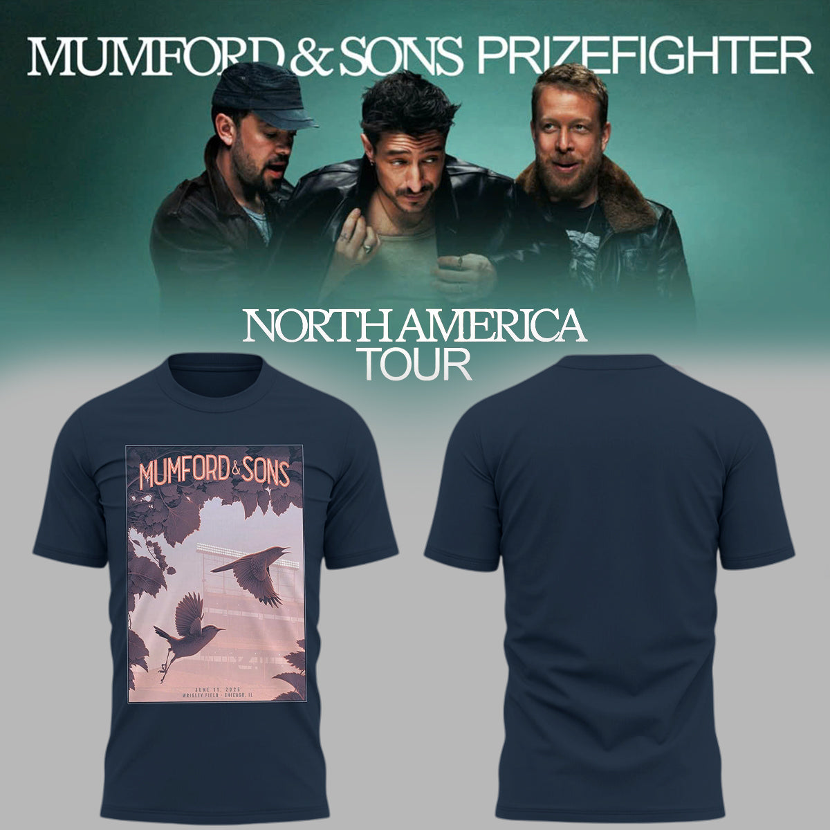Limited Edition Prizefighter Tour Wrigley Field In Chicago IL On June 11 2026 T-Shirts