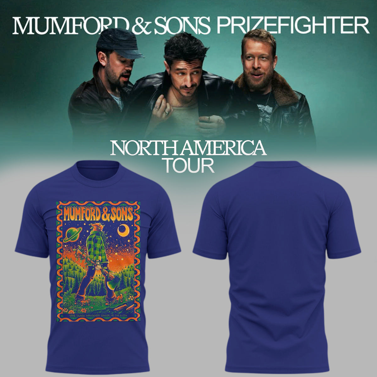 Limited Edition Prizefighter Tour At Maine Savings Amphitheater In Bangor ME On June 16 2026 T-Shirts