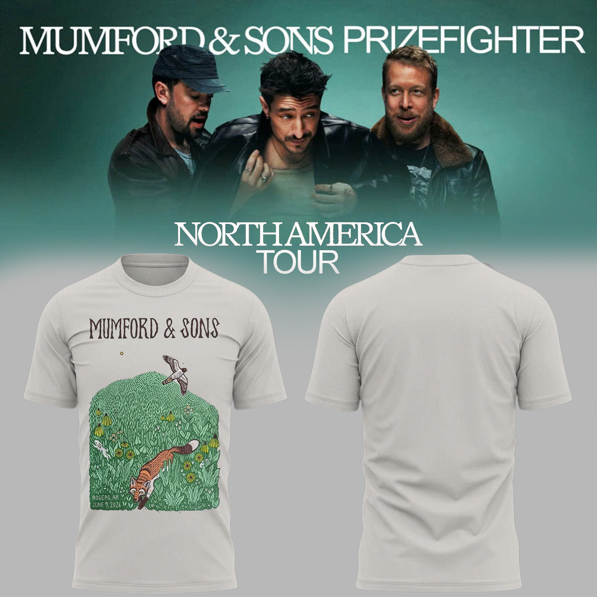 Limited Edition Prizefighter Tour Rogers AR On June 9 2026 T-Shirts