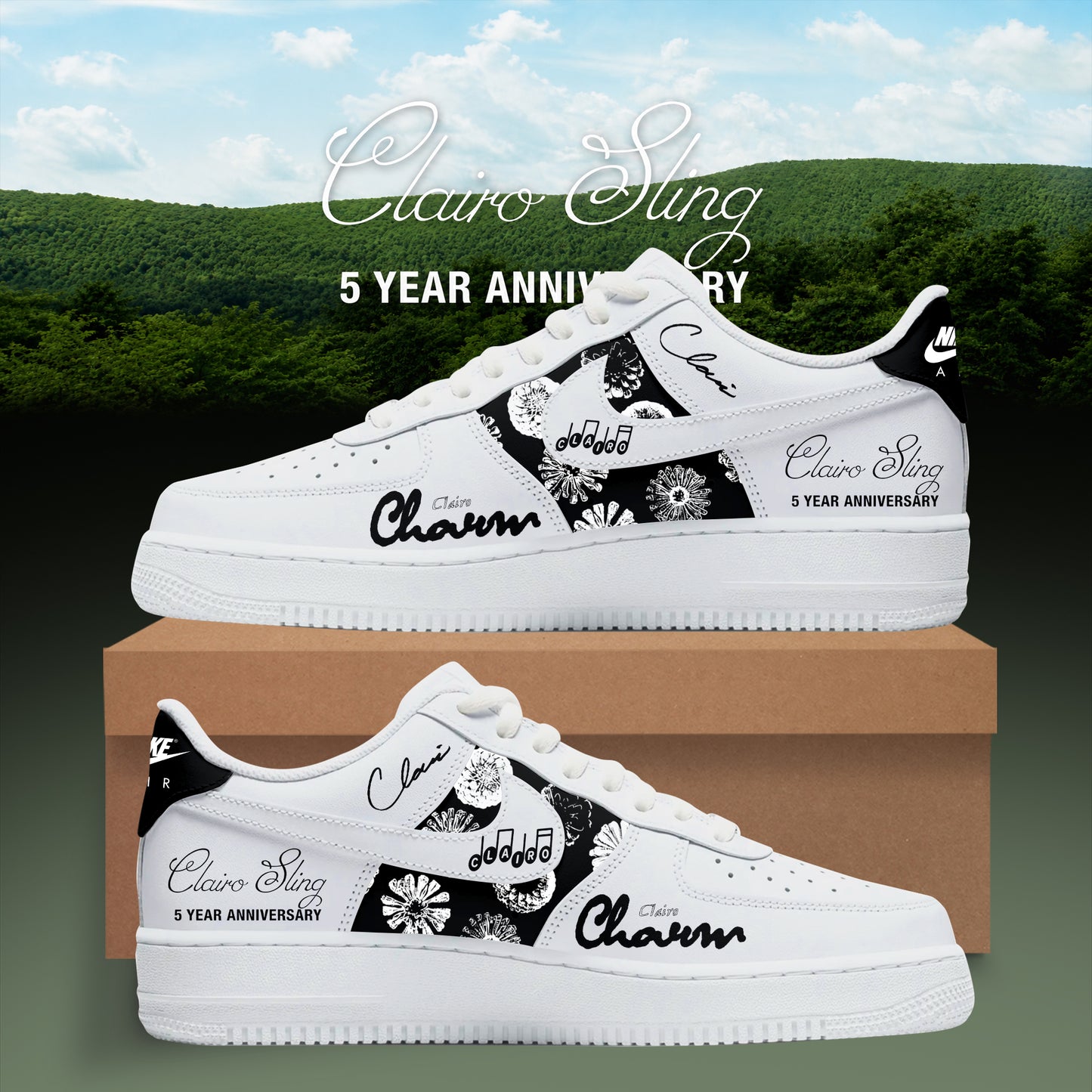 Sling 5 Year Anniversary Premium 3D Sneakers – Custom swoosh shoes