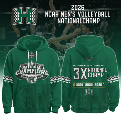 Limited Edition Hawaii Men’s Volleyball National Champions 2026 Hoodie