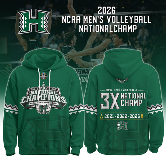 Limited Edition Hawaii Men’s Volleyball National Champions 2026 Hoodie