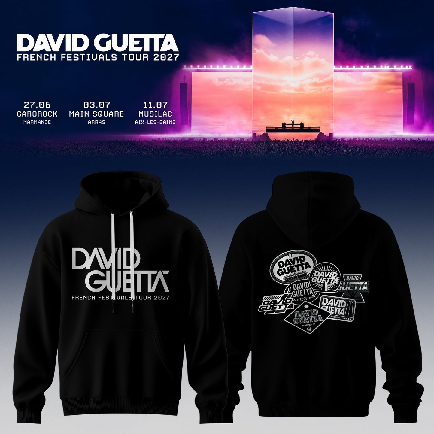 DAVID GUETTA – FRANCE TOUR Hoodie