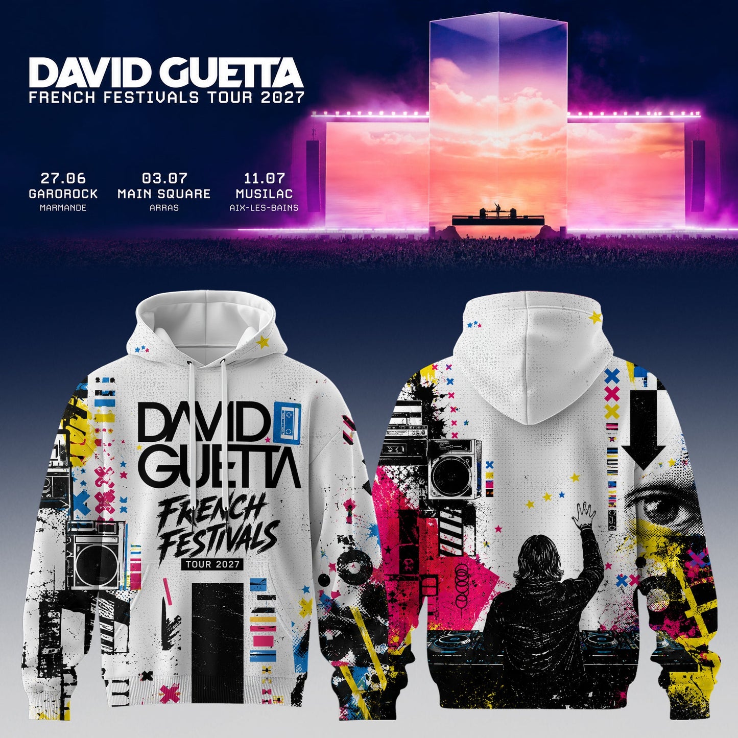 DAVID GUETTA – FRANCE TOUR Hoodie