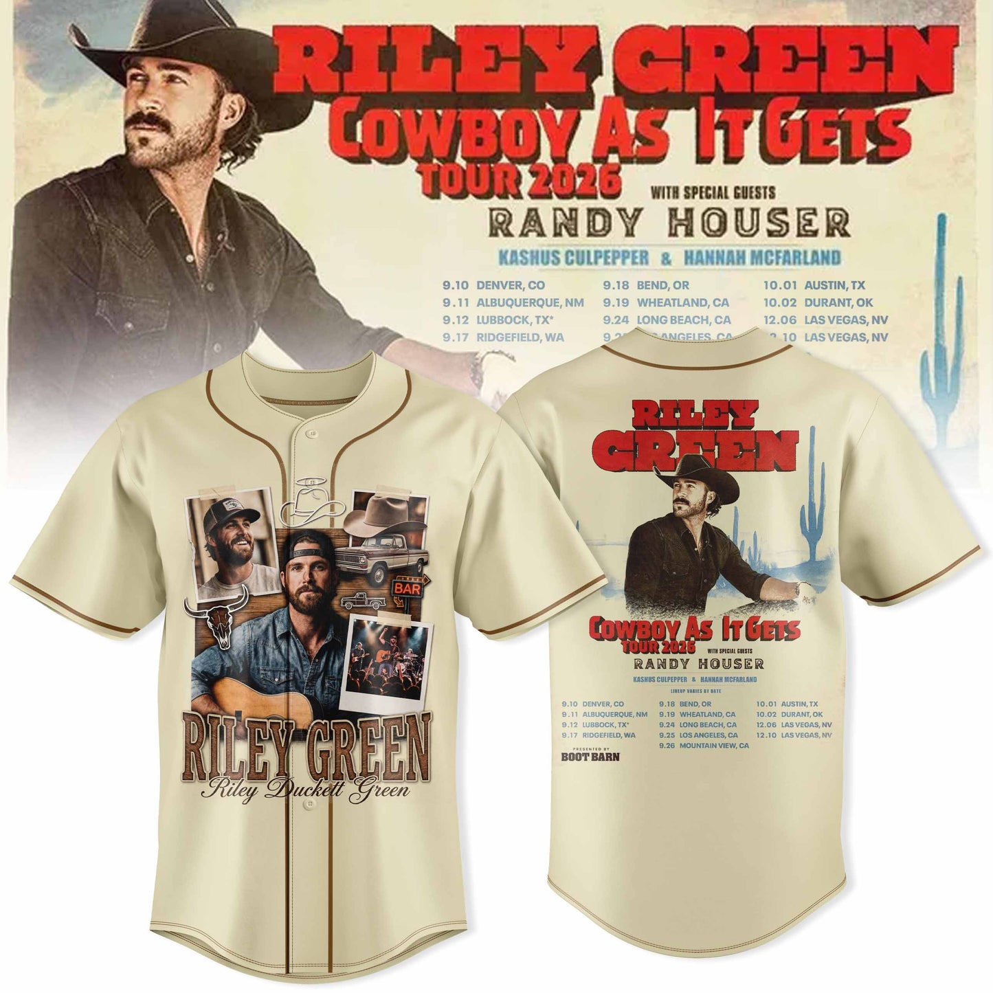 _RILEY GREEN – COWBOY AS IT GETS COLLECTION JERSEY