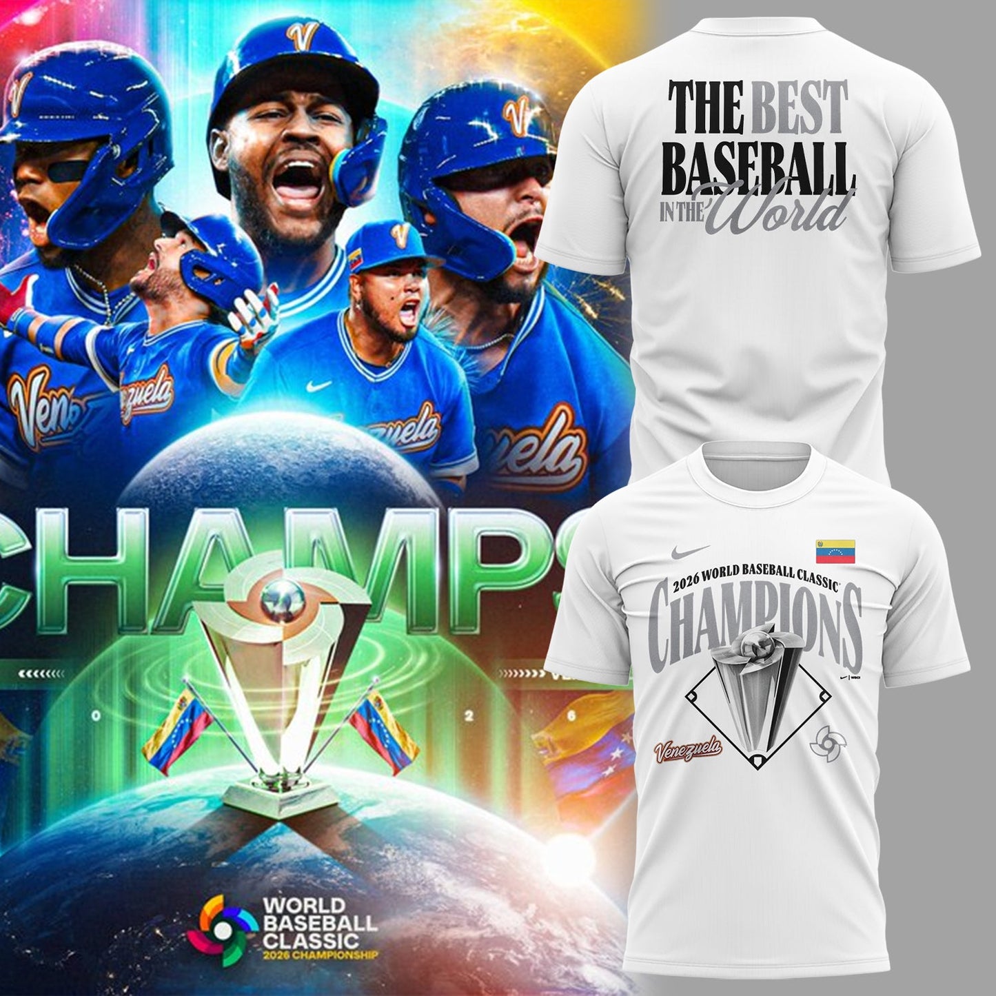 Venezuela Baseball 2026 World Baseball Classic Champions Limited T-shirt