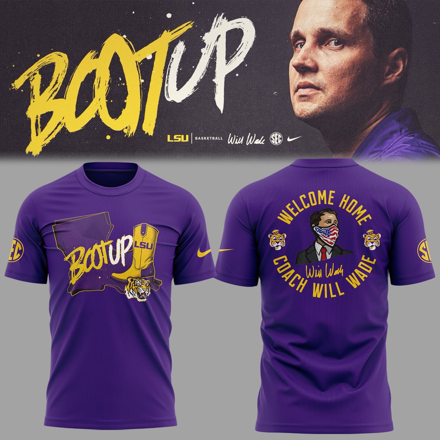 Limited Edition “Welcome Home,Coach Will Wade” 🐯🏀 Shirt