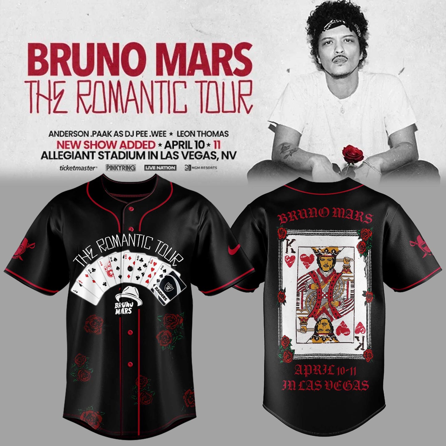Limited Edition The Romantic Tour in Las Vegas Baseball Jersey