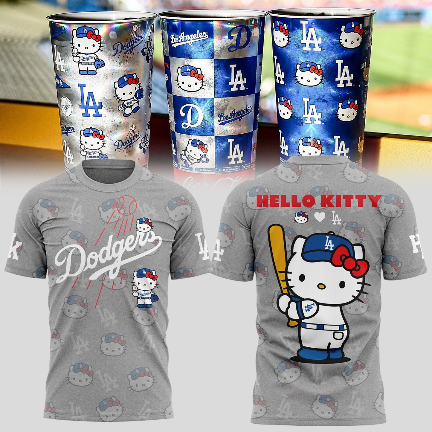 Dodgers x Hello Kitty Night 🎀⚾💙 Shirt