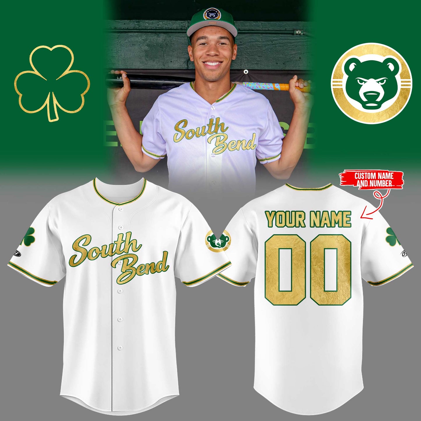 Cubs x Inspired by Notre Dame 🐻☘️ Custom Jersey