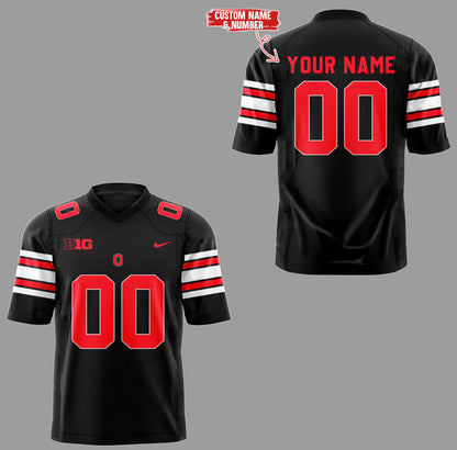 Limited Edition Black out “Tunnel Vision” ⚫️🔴 Custom Football Jersey