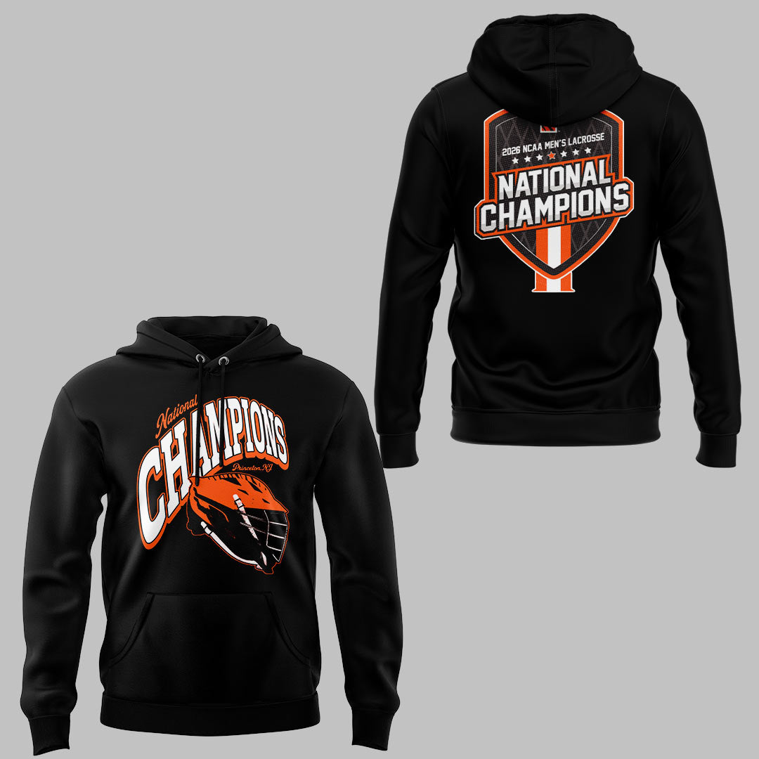 Limited Edition Princeton Men’s Lacrosse National Champions Lacrosse 2026 Hoodie