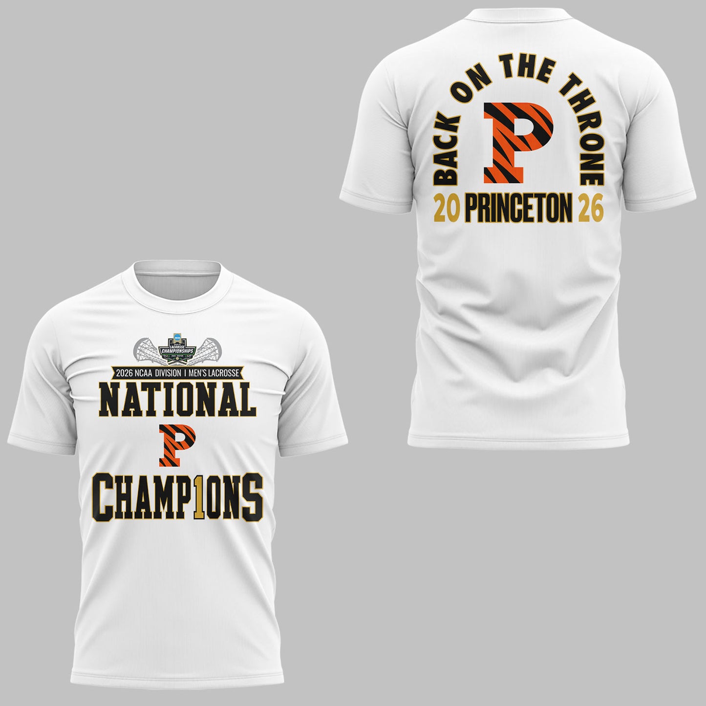 Limited Edition Princeton Men’s Lacrosse National Champions Lacrosse 2026 TShirt