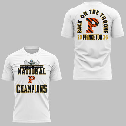 Limited Edition Princeton Men’s Lacrosse National Champions Lacrosse 2026 TShirt