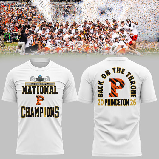 Limited Edition Princeton Men’s Lacrosse National Champions Lacrosse 2026 TShirt
