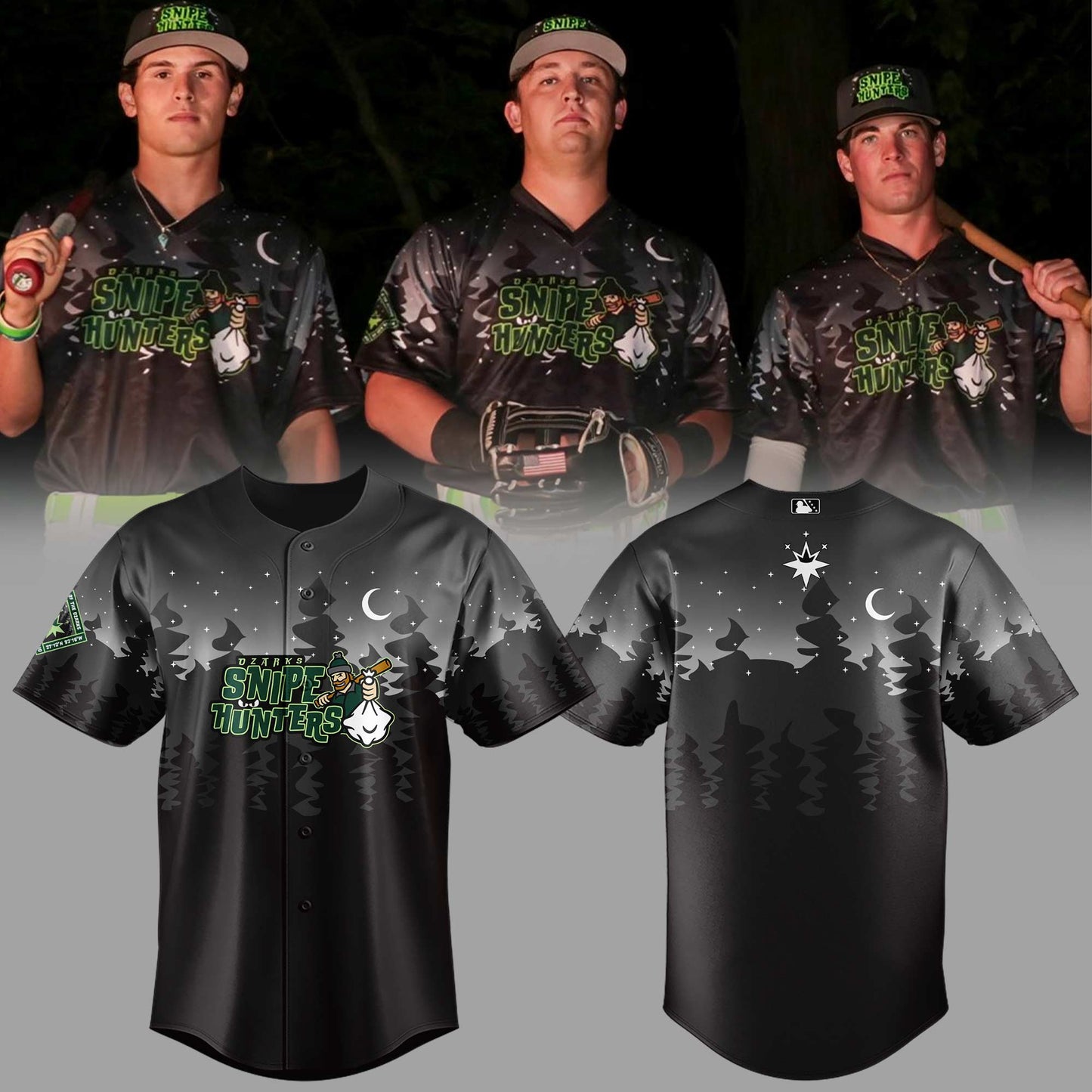 Limited Edition Ozarks Snipe Hunters 🦅⚾ Baseball Custom Jersey