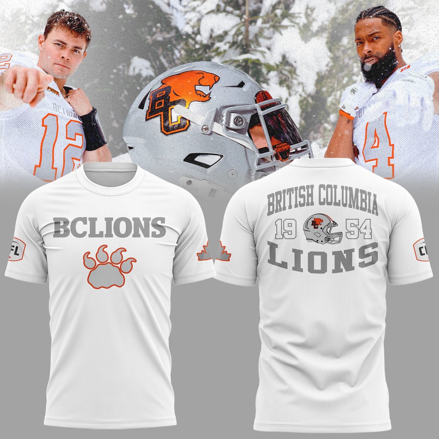 Limited Edition BC Lions “Pacific Frost” TShirt-KC06042604