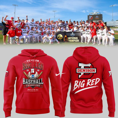 Big Red 2026 Division III Baseball National Champions ⚾🏆 Hoodie