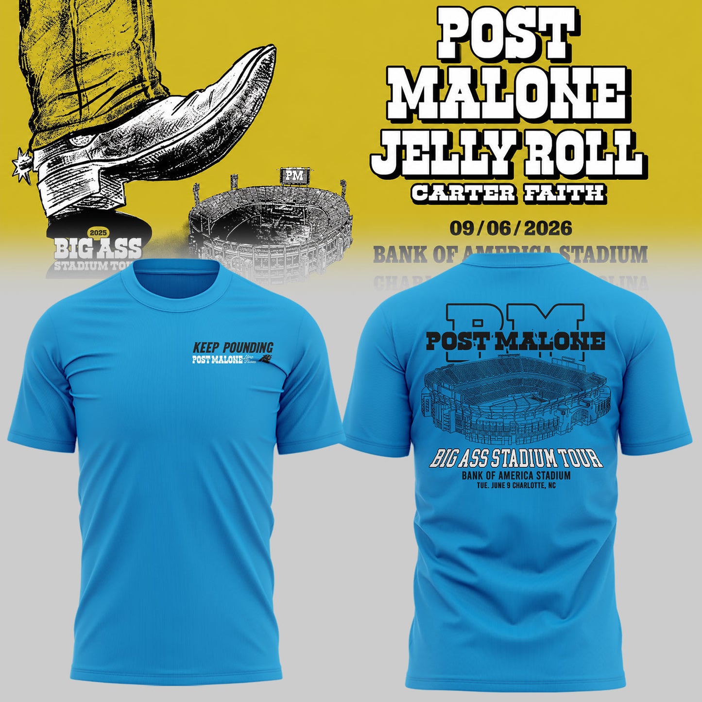 The BIG ASS Stadium Tour 2026 At Bank of America Stadium Charlotte, North Carolina Shirt