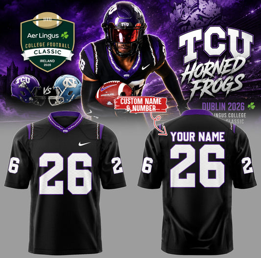 TCU x Aer Lingus College Football Classic 🏈☘️ Custom Football Jersey
