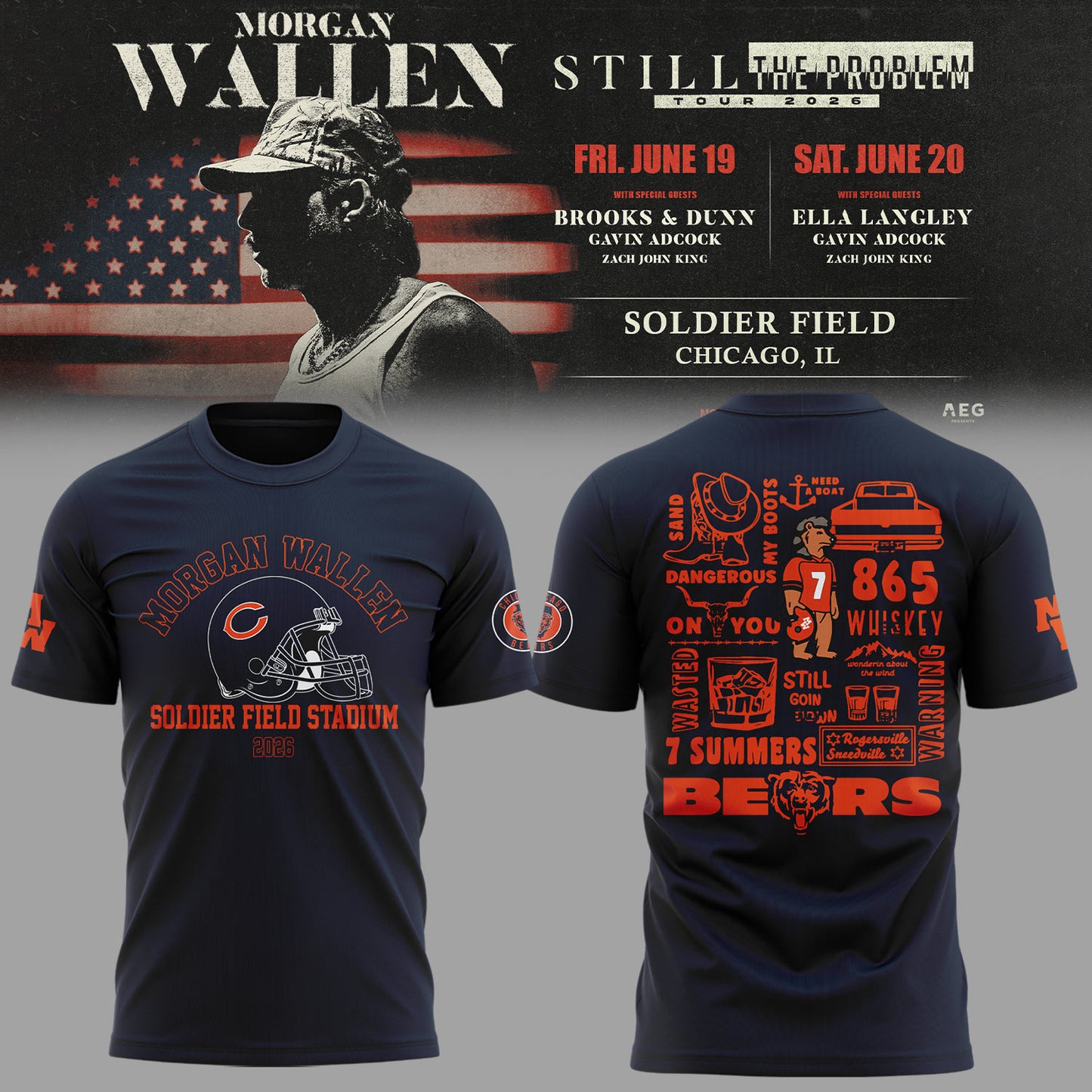 BEAR x MW “Still The Problem Tour 2026” at Soldier Field TShirt
