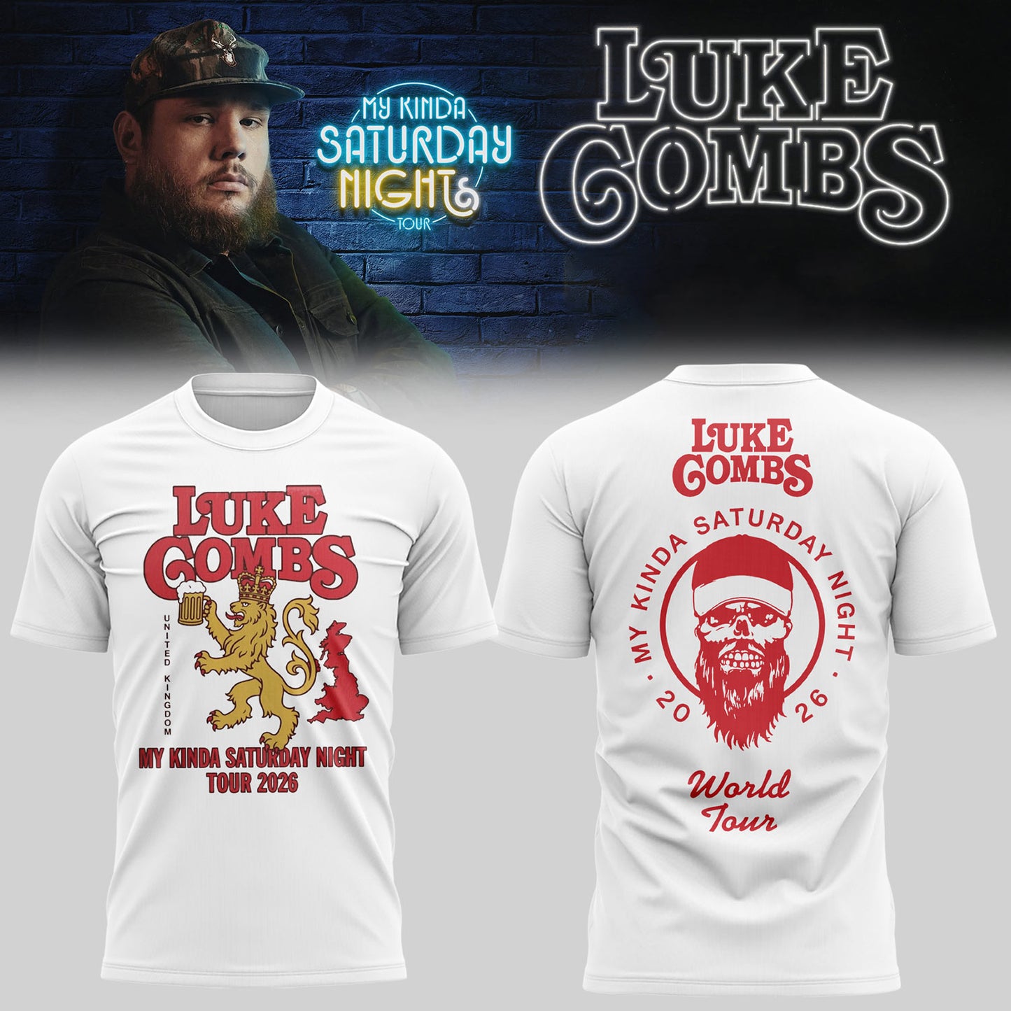 Limited Edition LC My Kinda Saturday Night Tour 2026 Tshirt