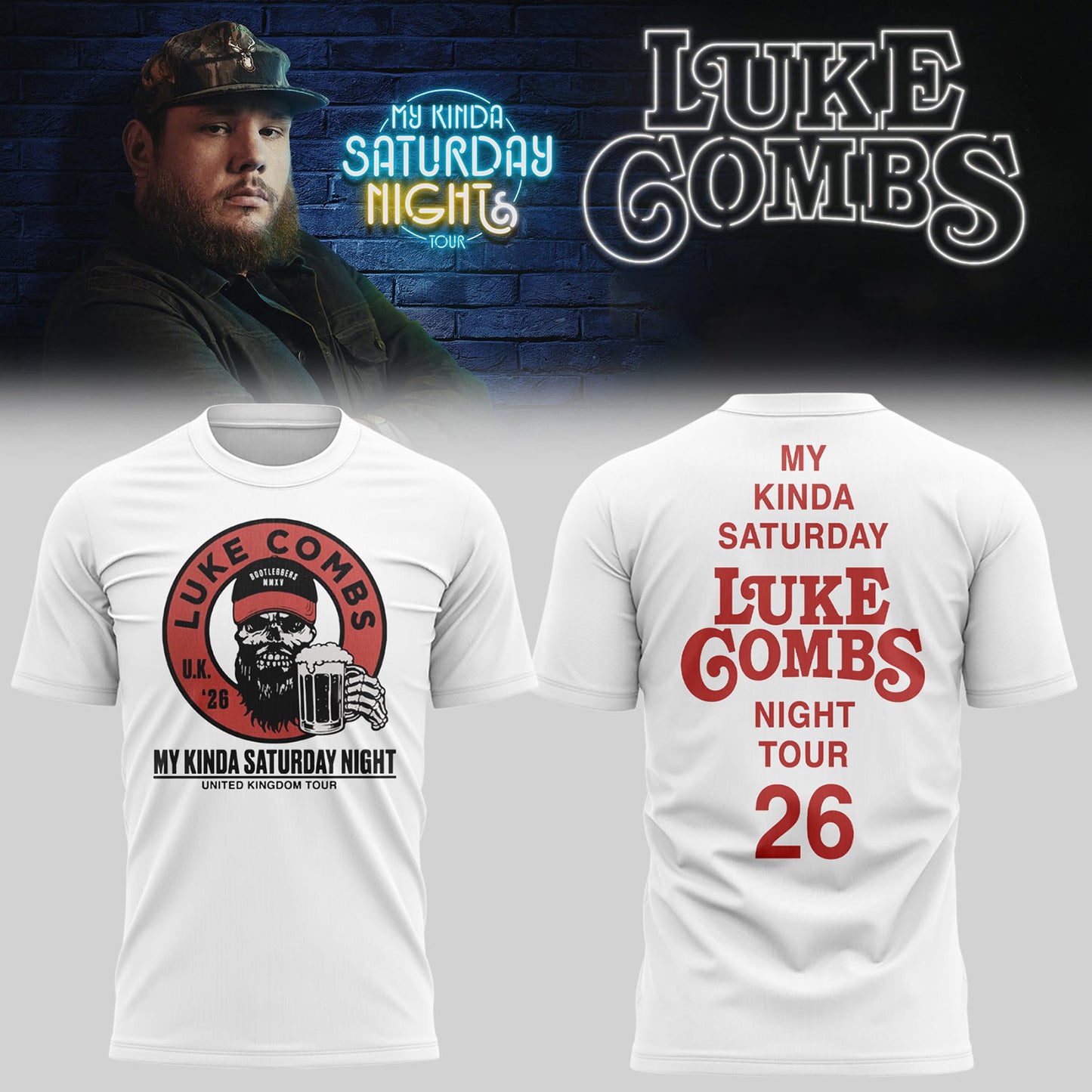 Limited Edition LC My Kinda Saturday Night Tour 2026 Tshirt