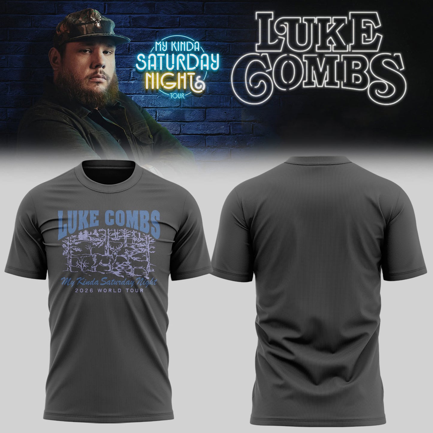 Limited Edition LC My Kinda Saturday Night Tour 2026 Tshirt