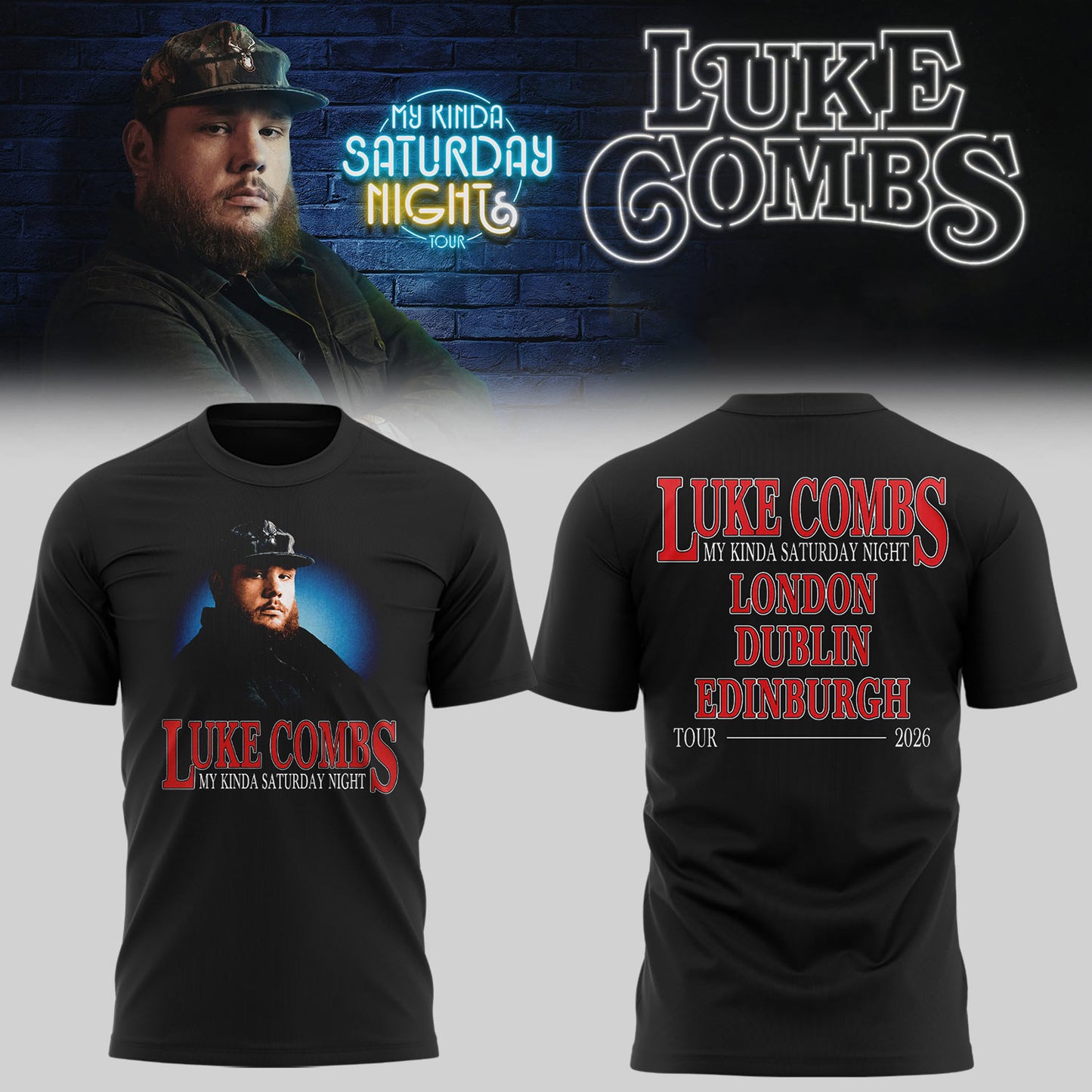 Limited Edition LC My Kinda Saturday Night Tour 2026 Tshirt