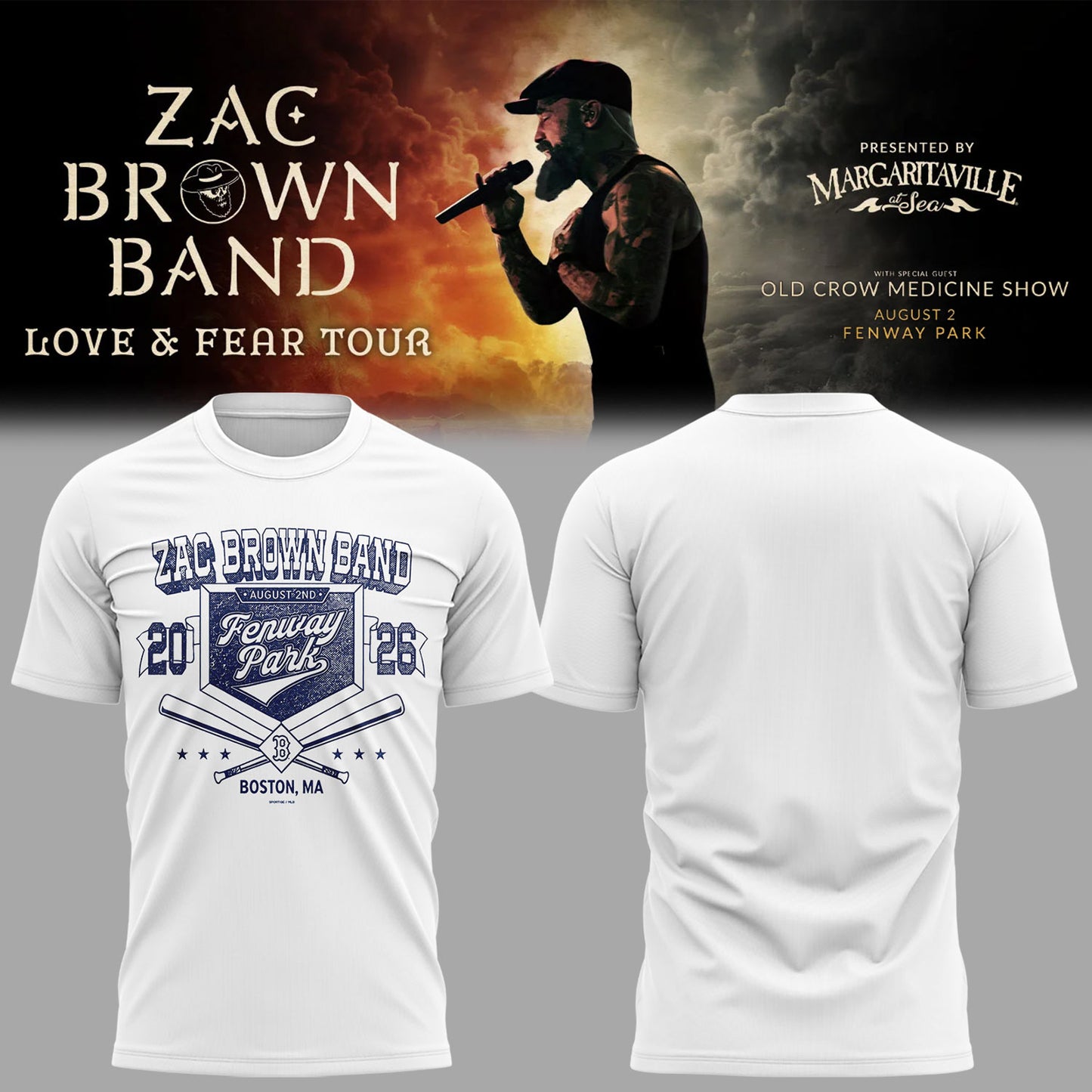Limited Edition Love & Fear Tour in Fenway Park Shirt