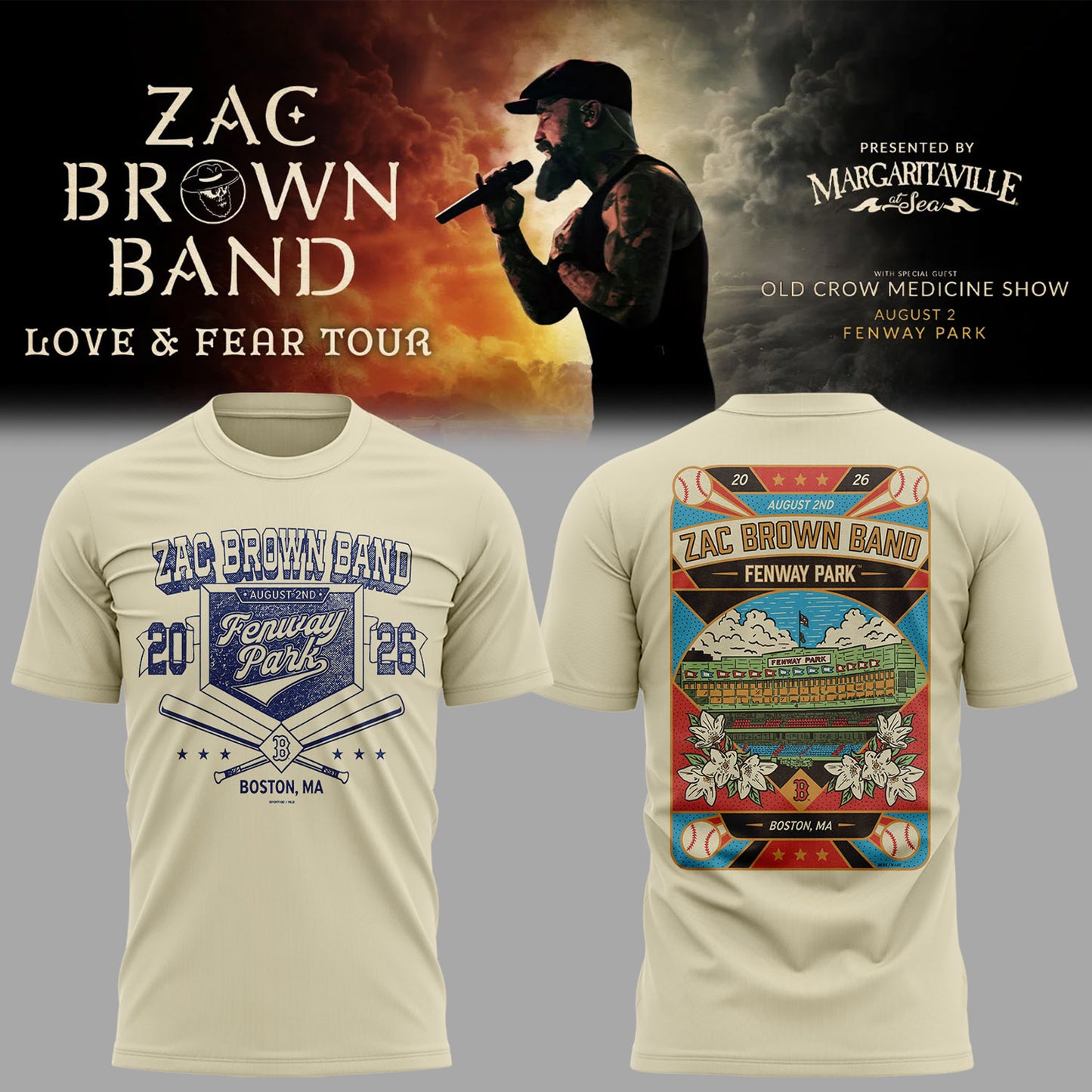 Limited Edition Love & Fear Tour in Fenway Park Shirt
