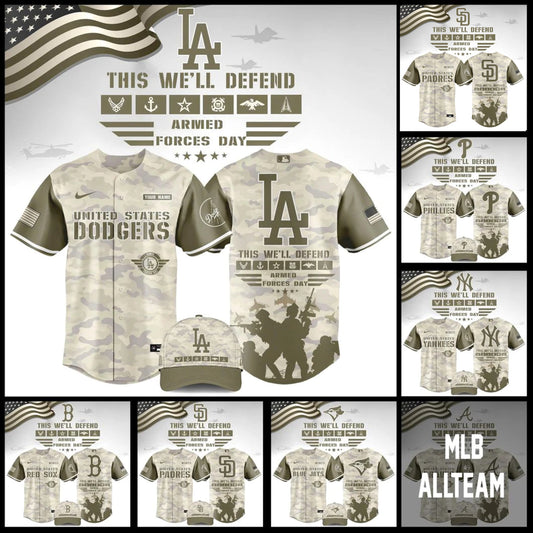 ALL TEAM Armed Forces Day Appreciation Night 2026 Edition Baseball Jersey