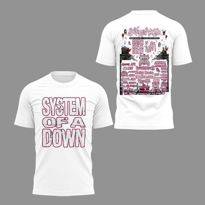 Limited Edition SOAD Tour 2026 SICK NEW WORLD Tshirt