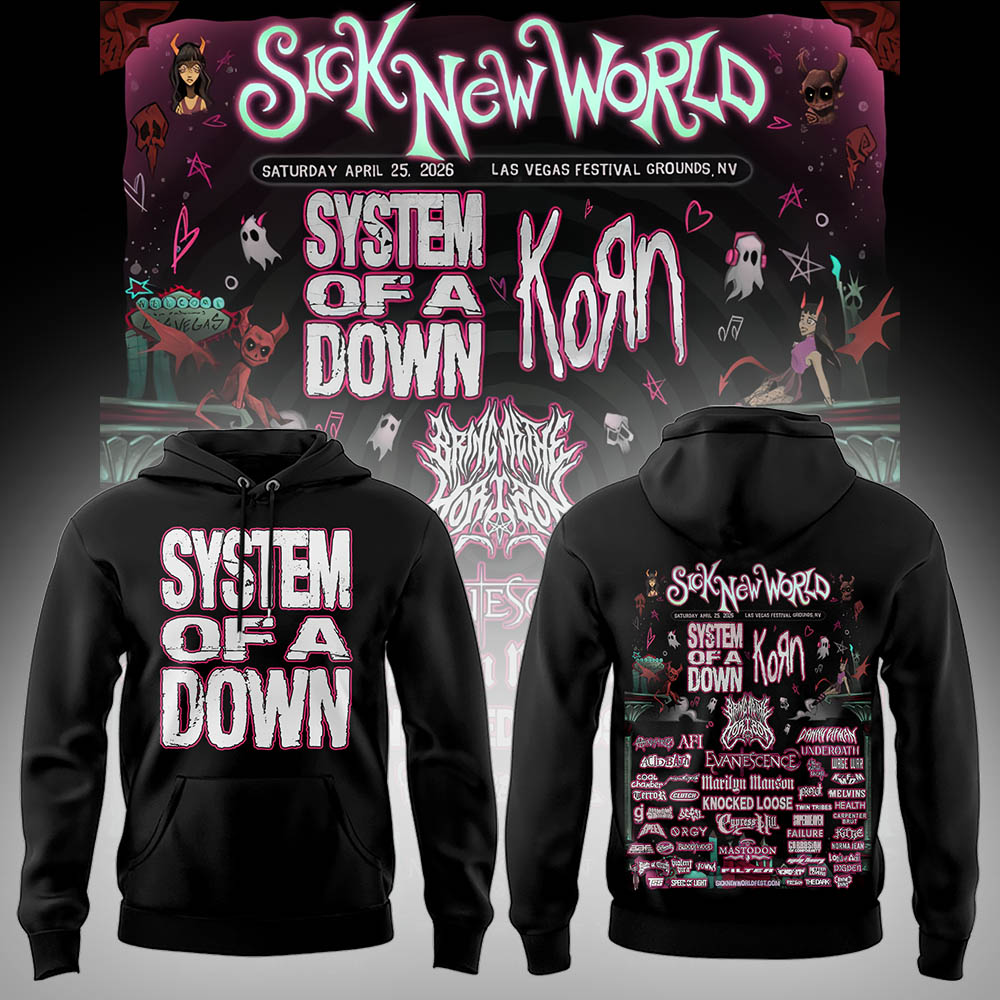 Limited Edition SOAD Tour 2026 SICK NEW WORLD Hoodie