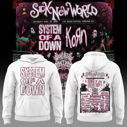 Limited Edition SOAD Tour 2026 SICK NEW WORLD Hoodie