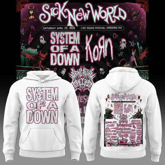 Limited Edition SOAD Tour 2026 SICK NEW WORLD Hoodie
