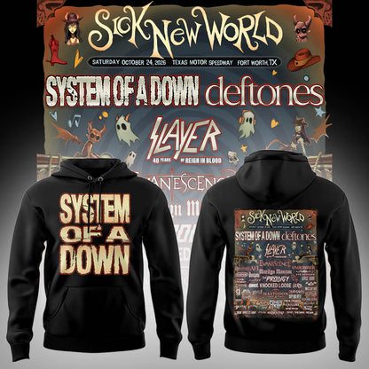 Limited Edition SOAD Tour 2026 SICK NEW WORLD Hoodie