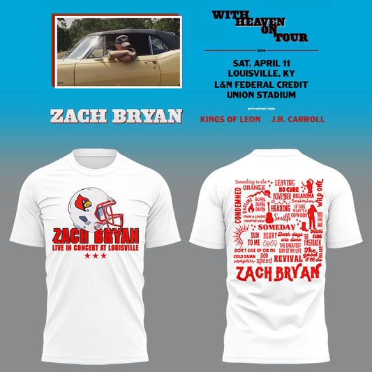Limited Zach “With Heaven On Tour 2026.” At Louisville TShirt-LL260410033