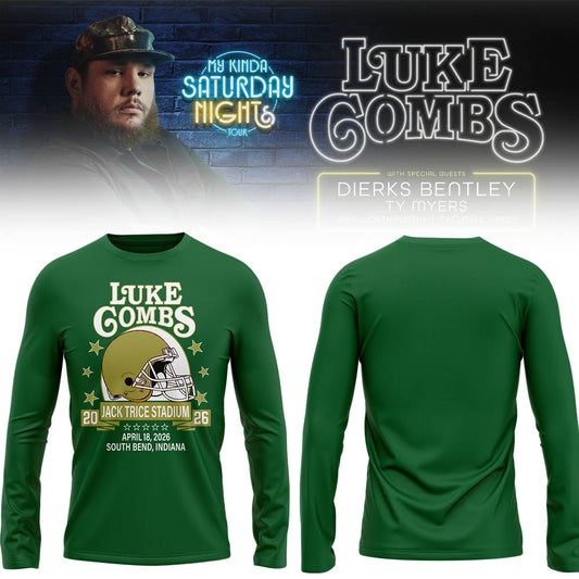 Limited Edition “My Kinda Saturday Night Tour” at Notre Dame Stadium Long Sleeve Shirt-LL26042016