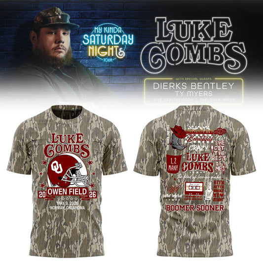 Limited Edition “My Kinda Saturday Night Tour” at Oklahoma Memorial Stadium Shirt