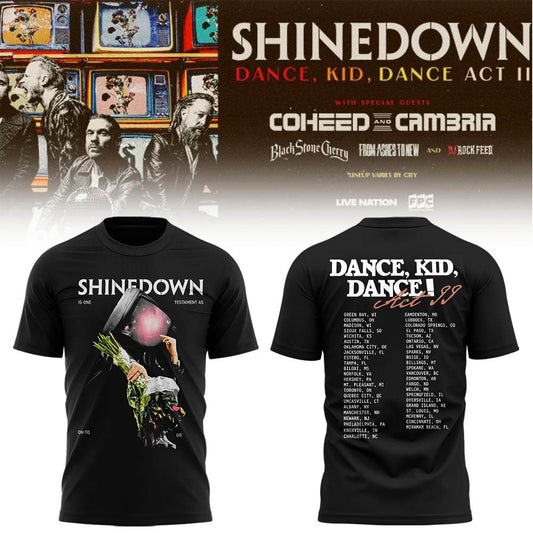 Limited Edition SHINEDOWN “Dance, Kid, Dance Act II Tour” 2026 Shirt