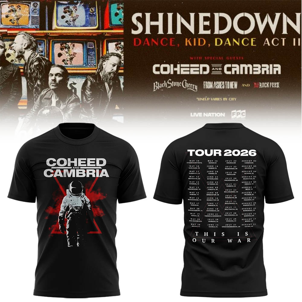 Limited Edition SHINEDOWN “Dance, Kid, Dance Act II Tour” 2026 Shirt