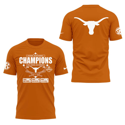 Limited Edition Texas Baseball AUSTIN REGIONAL CHAMPS 🏆 Tshirt
