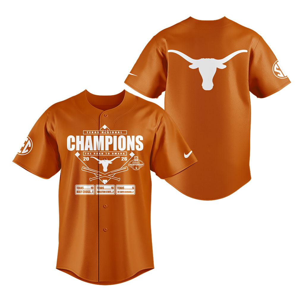 Limited Edition Texas Baseball AUSTIN REGIONAL CHAMPS 🏆 Jersey