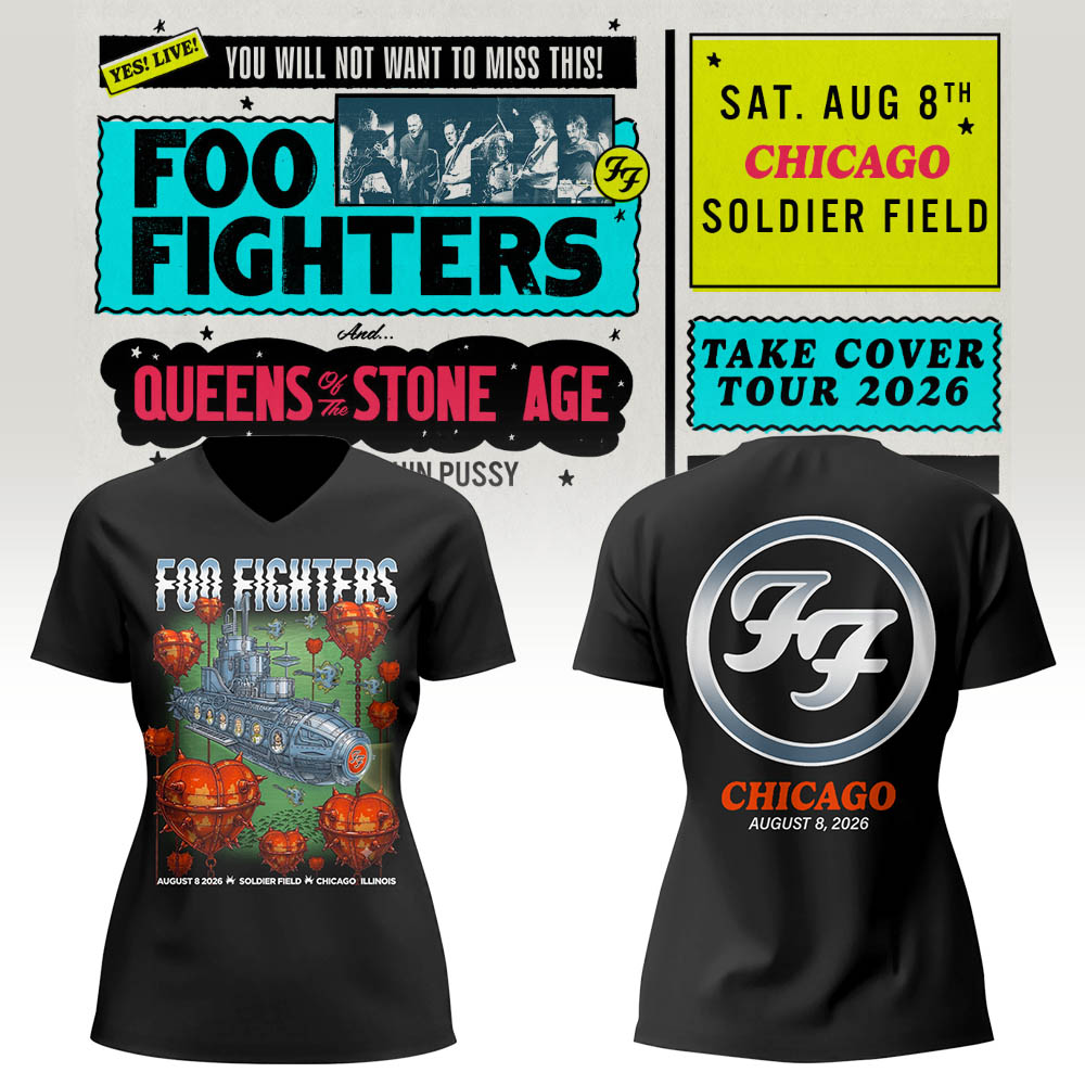 FF 🎸🎤 “Take Cover Tour 2026” in Chicago,IL V-neck TShirt
